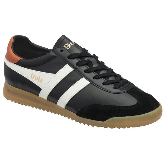 Gola Classics Men's Torpedo Leather Sneakers Color Black, Off White,Moody Orange - Picture 6 of 6